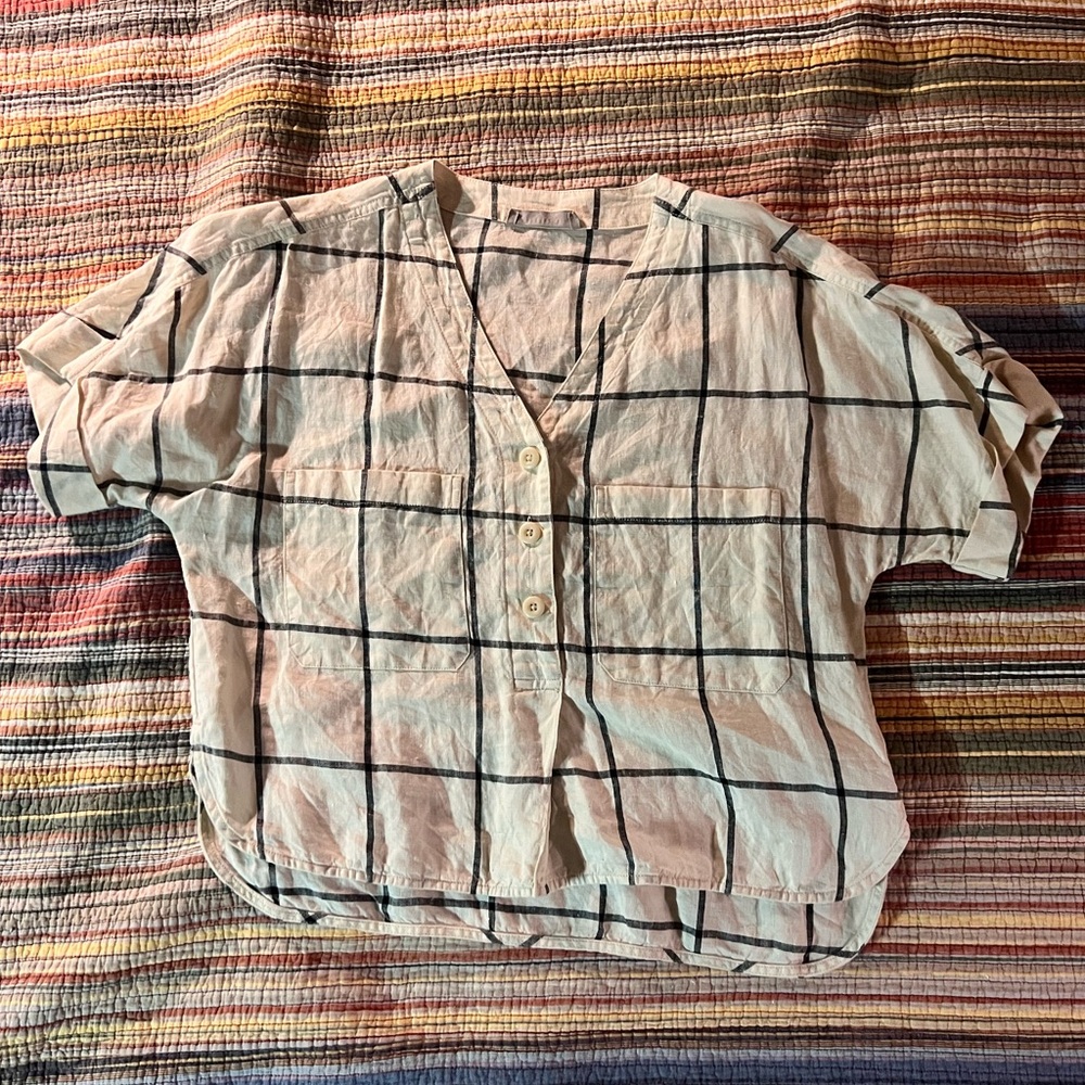 Linen utility shirt
